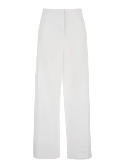 Totême Toteme Organic Cotton Trousers In White