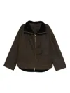 Totême Womens Bark Country Funnel-neck Cotton Jacket In Brown