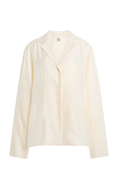 Totême Toteme Organic Silk Pj Shirt In Multi