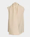 Totême Organza Scarf Blouse In Neutral