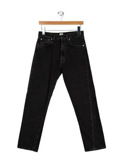 Pre-owned Totême Original Straight Leg Jeans In Black