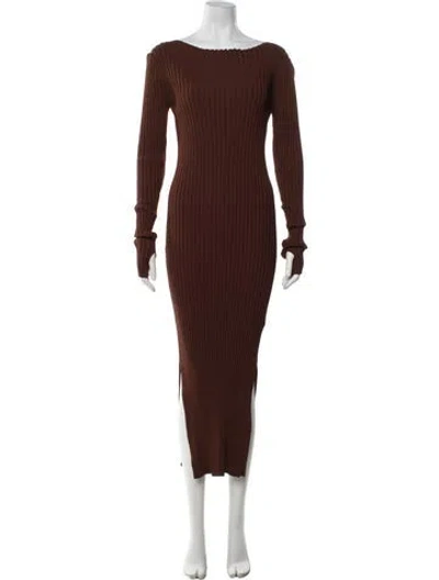 Pre-owned Totême Orville Dress Long Dress In Brown