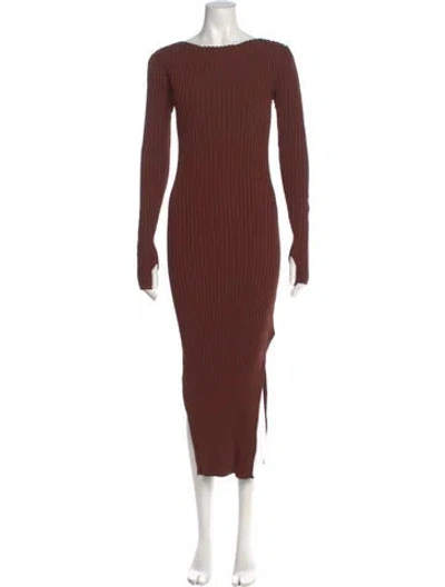 Pre-owned Totême Orville Dress Long Dress W/ Tags In Brown