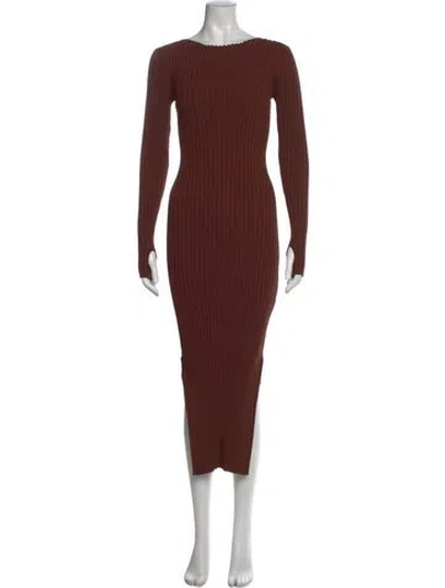 Pre-owned Totême Orville Midi Length Dress In Brown
