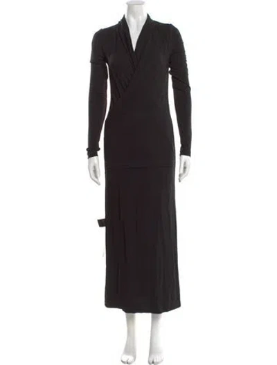 Pre-owned Totême Overlapped Jersey Dress Long Dress In Black