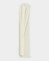 Totême Toteme Overlapped Scarf Sheer Stretch Jersey Maxi Dress In Neutral