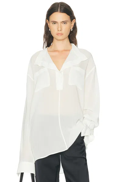 Totême Overlapping Collar Blouse In Neutral