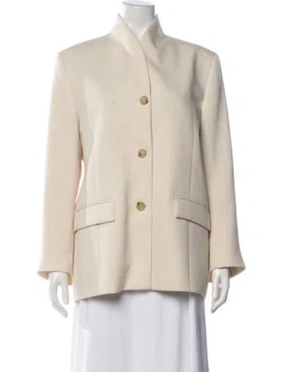 Pre-owned Totême Overlay Suit Jacket Blazer In White