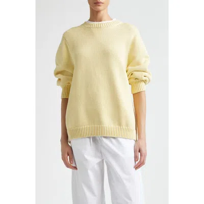 Totême Toteme Oversize Organic Cotton Sweater In Yellow