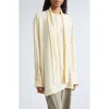Totême Toteme Oversize Twill Scarf Shirt In White
