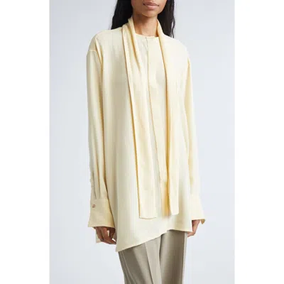 Totême Toteme Oversize Twill Scarf Shirt In White