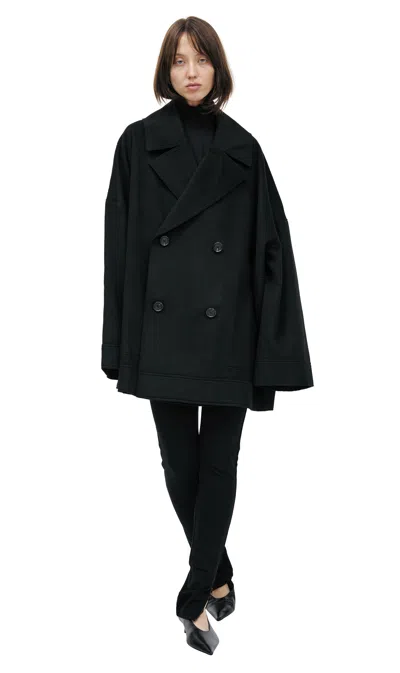 Totême Oversize Wool Jacket In Black