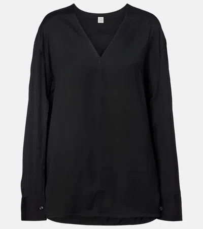 Totême Oversized Blouse In Black