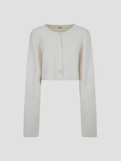 Totême Toteme Oversized Cardigan - Ss26 Collection In White