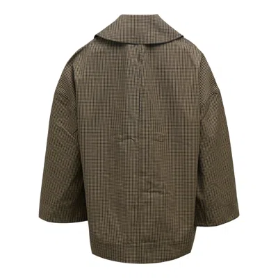 Totême Oversized Checked Jacket In Brown