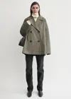 Totême Oversized Checked Jacket Beige/black In Gray