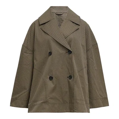 Totême Oversized Checked Jacket In Brown