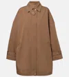 Totême Toteme Women Hazel Organic Cotton Oversized Trench Jacket In Brown