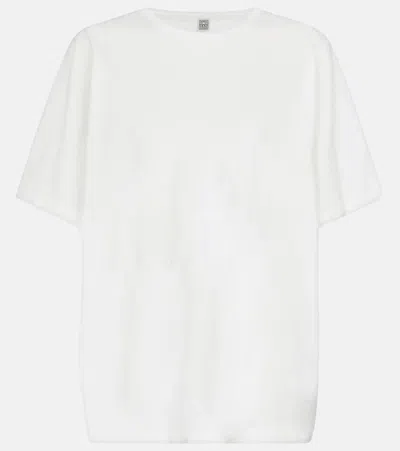 Totême Oversized Cotton Jersey T-shirt In White