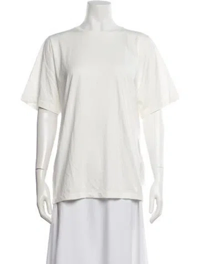 Pre-owned Totême Oversized Cotton Tee Crew Neck T-shirt In White