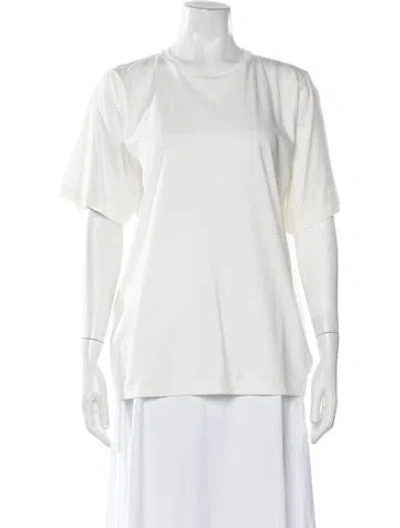 Pre-owned Totême Oversized Cotton Tee Crew Neck T-shirt In White