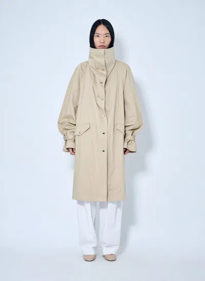Totême Oversized Cotton Trench In Beige