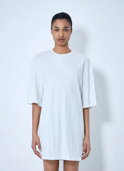 Totême Oversized Cotton T-shirt Dress In White