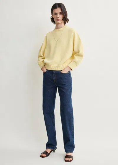 Totême Oversized Crew Knit Buttercup In Yellow