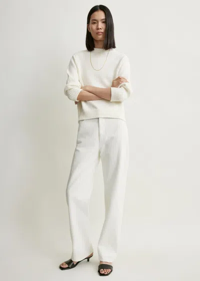 Totême Oversized Crew Knit Macadamia In White