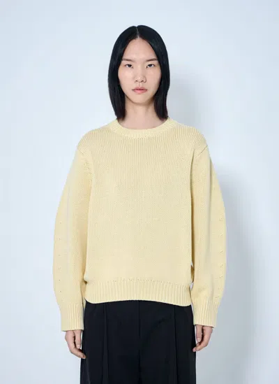 Totême Oversized Crew Knit In Yellow