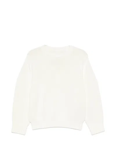 Totême Oversized Crew-neck Sweater In White