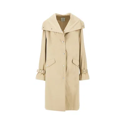 Totême Oversized Gabardine Trench Coat In White