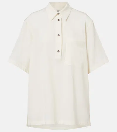 Totême Oversized Polo Shirt In White