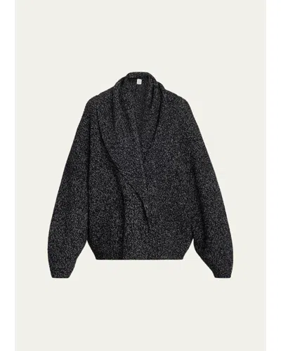 Totême Oversized Shawl-lapel Cardigan In Gray