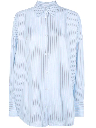 Totême "oversized Striped" Shirt In Blue