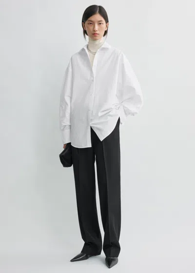 Totême Oversized Striped Shirt White In Multi