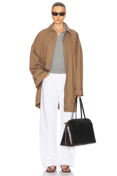 Totême Oversized Trench Jacket In Brown