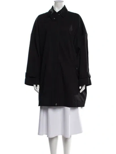 Pre-owned Totême Oversized Trenched Jacket Coat In Black
