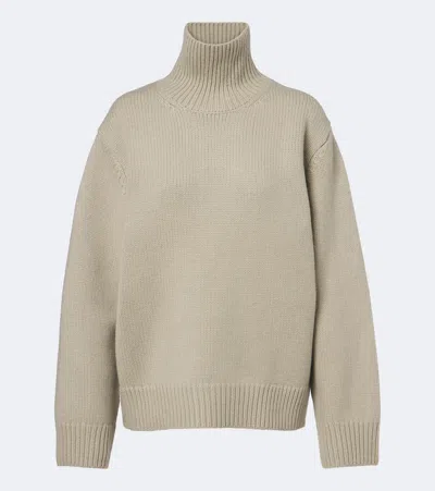 Totême Womens Toteme Oversized Turtleneck Lambswool Jumper In Neutral
