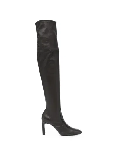 Totême Leather Over-the-knee Boots In Black