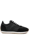 Totême Toteme Flex Quilted Suede Sneakers In Black