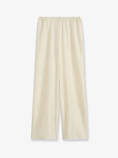 Totême Pajamas Organic Silk Trousers In Neutral