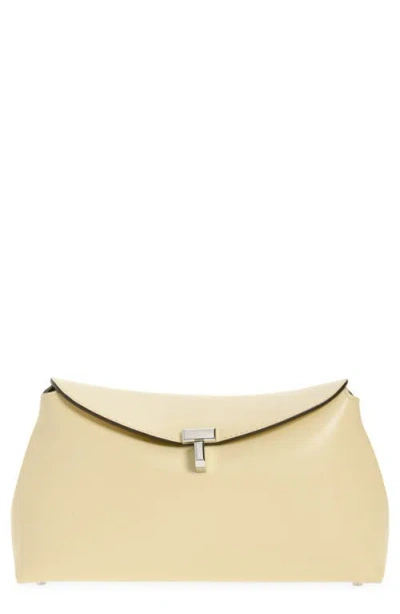 Totême Toteme T-lock Leather Crossbody Bag With Gold-tone Turn-lock Closure In Purple