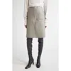Totême Toteme Panelled Lambskin Leather Skirt In Gray