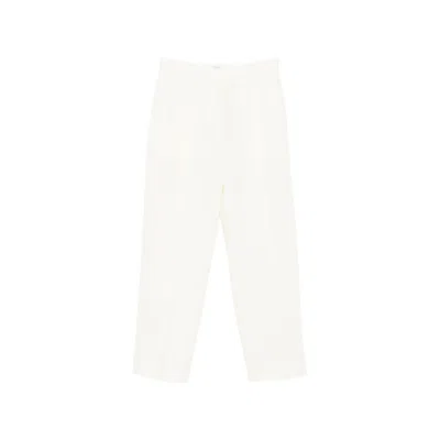 Totême Panelled Trousers In White