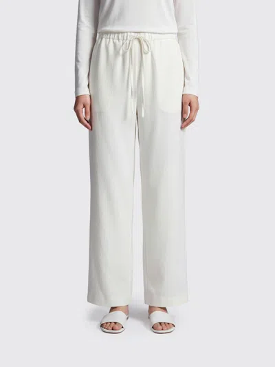 Totême Striped Woven Wide-leg Pants In White