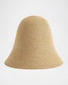 Totême Sun Hat Wide Brim Straw Design Lightweight In Brown