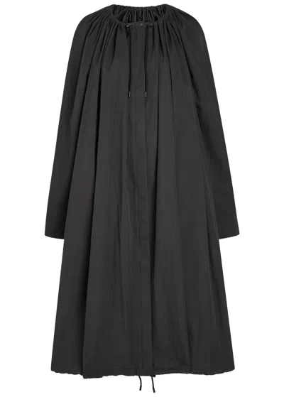 Totême Toteme Parachute Cotton-poplin Midi Dress In Black