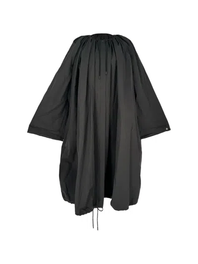 Pre-owned Totême Parachute Gathered Coat In Black