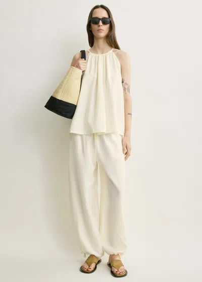 Totême Parachute Halter Top Off-white